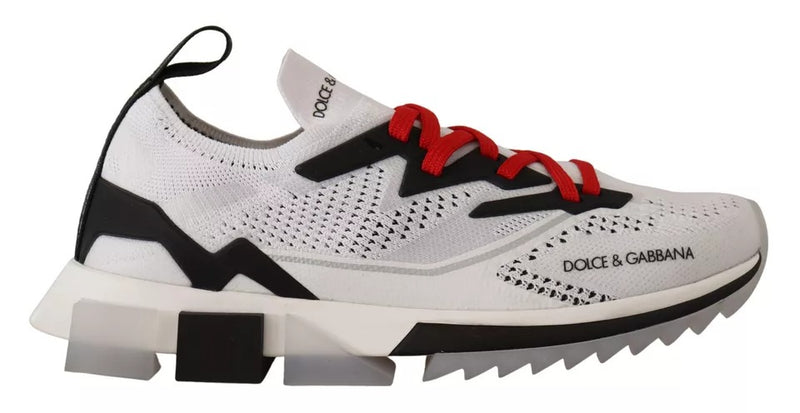 White SORRENTO Sport Stretch Men Shoes Sneakers-Dolce & Gabbana-LabelTerrace.com
