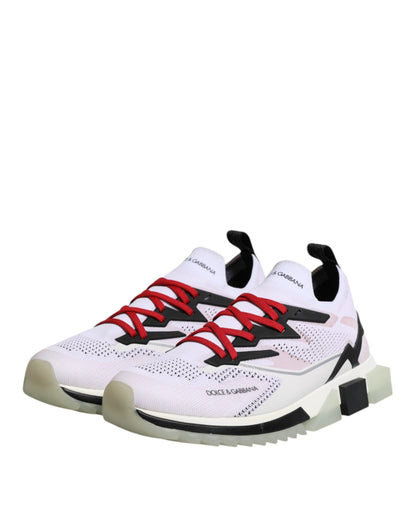 White SORRENTO Sport Stretch Sneakers Shoes-Dolce & Gabbana-LabelTerrace.com