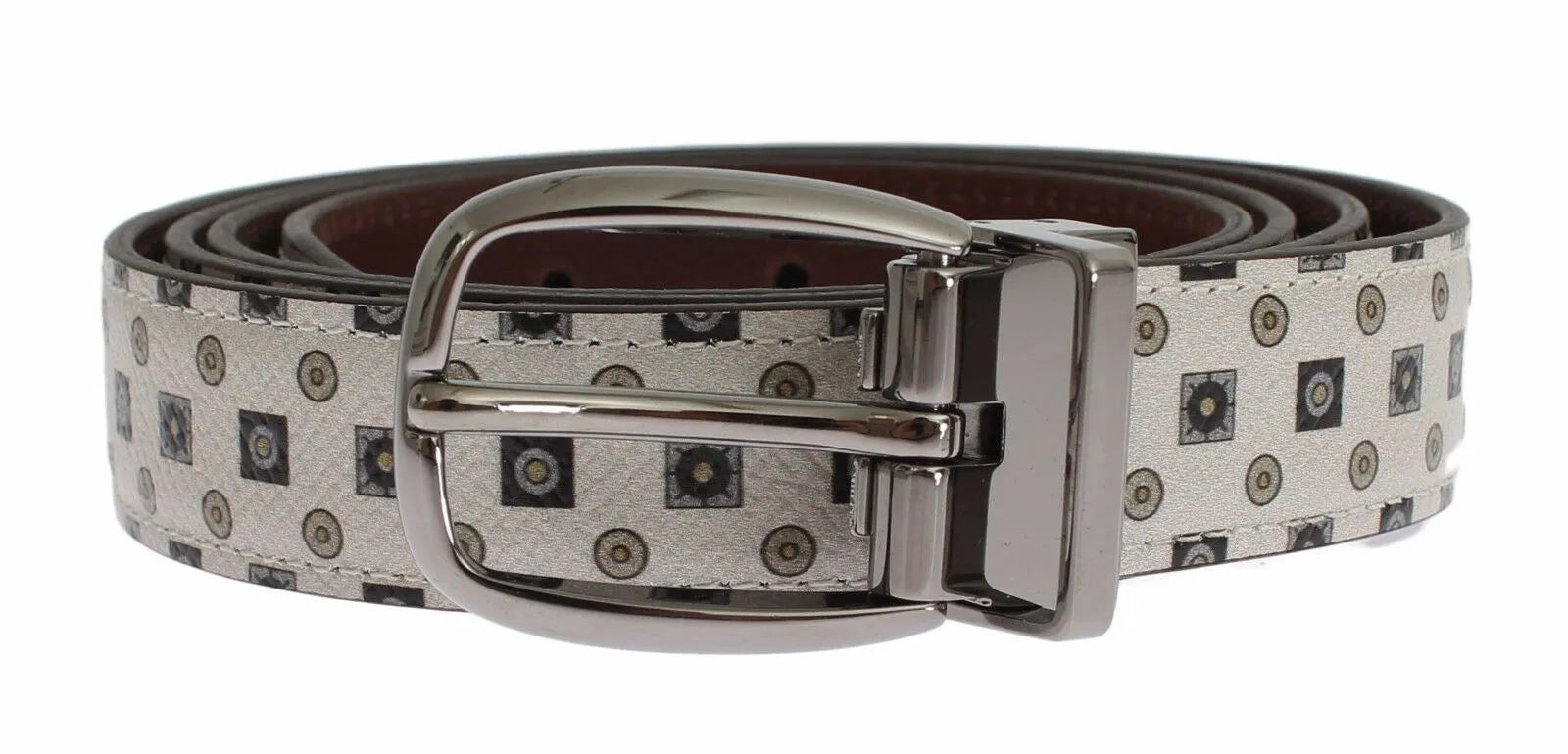 White Silk Bowtie Leather Men Belt Gift Box-Dolce & Gabbana-LabelTerrace.com