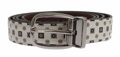 White Silk Bowtie Leather Men Belt Gift Box-Dolce & Gabbana-LabelTerrace.com