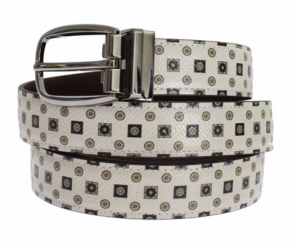 White Silk Bowtie Leather Men Belt Gift Box-Dolce & Gabbana-LabelTerrace.com