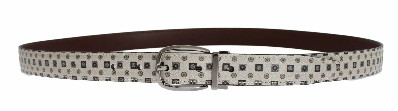 White Silk Bowtie Leather Men Belt Gift Box-Dolce & Gabbana-LabelTerrace.com