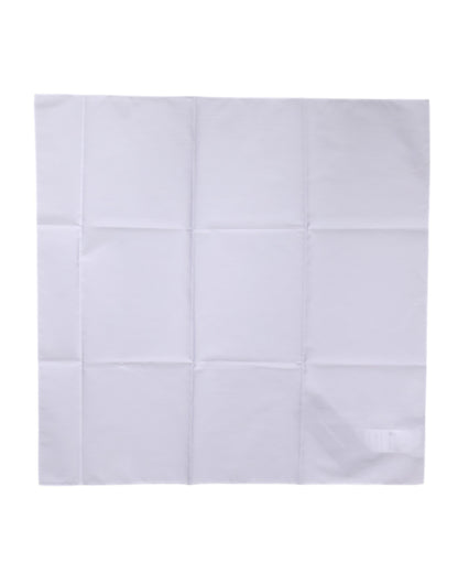 White Silk Lace Stole Square Foulard Scarf