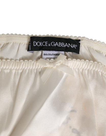 White Silk Satin Lingerie Panty Underwear