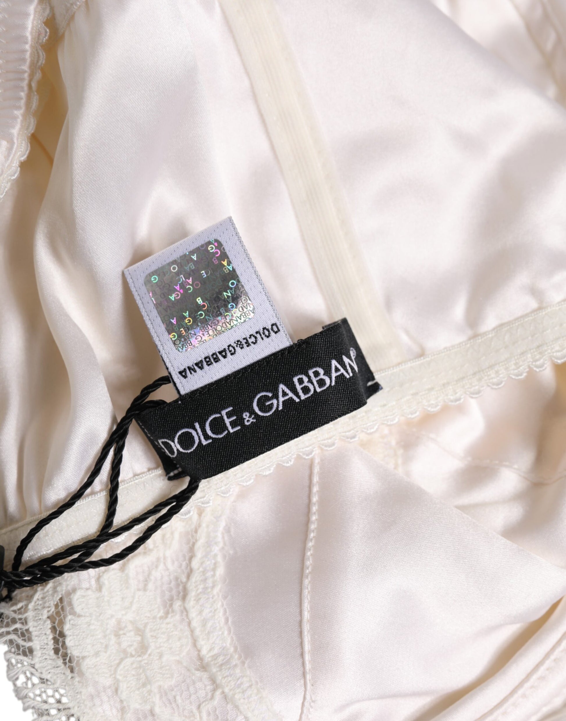 White Silk Underwired Balconette Bra Underwear-Dolce & Gabbana-LabelTerrace.com