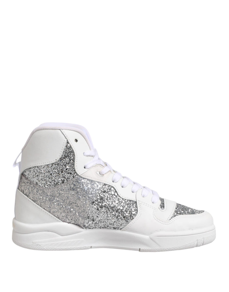 White Silver High Top Women Sneakers Shoes-Chiara Ferragni-LabelTerrace.com