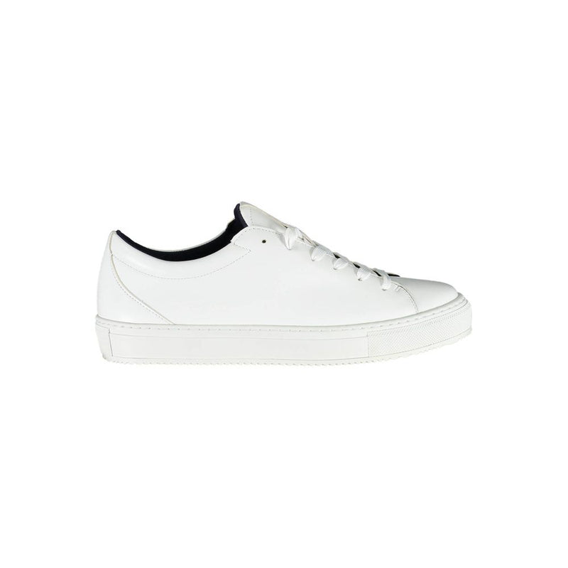White Synthetic Sneaker-Tommy Hilfiger-LabelTerrace.com