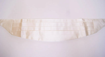 White Waist Tuxedo Smoking Belt Cummerbund-Dolce & Gabbana-LabelTerrace.com