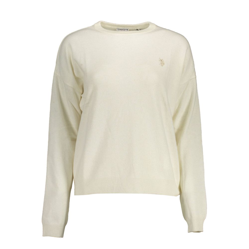 White Wool Sweater-U.S. POLO ASSN.-LabelTerrace.com