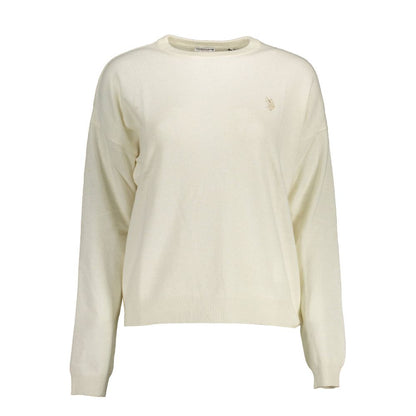 White Wool Sweater-U.S. POLO ASSN.-LabelTerrace.com