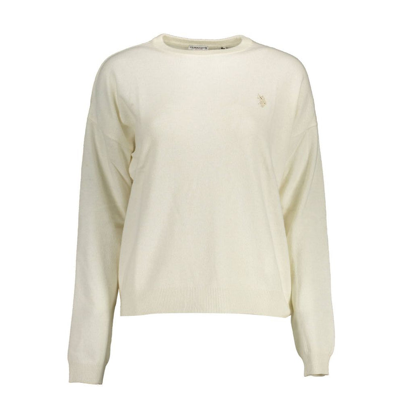 White Wool Sweater-U.S. POLO ASSN.-LabelTerrace.com