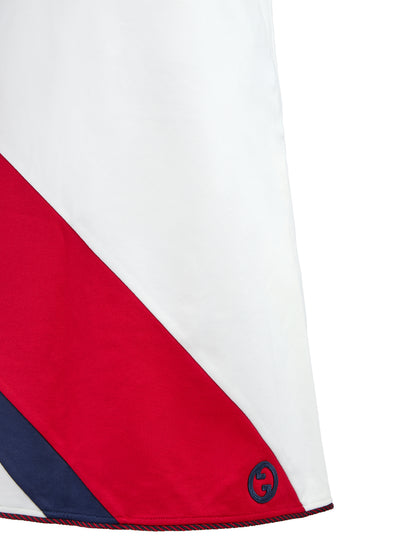 White polyester and Cotton short dress-Gucci-LabelTerrace.com