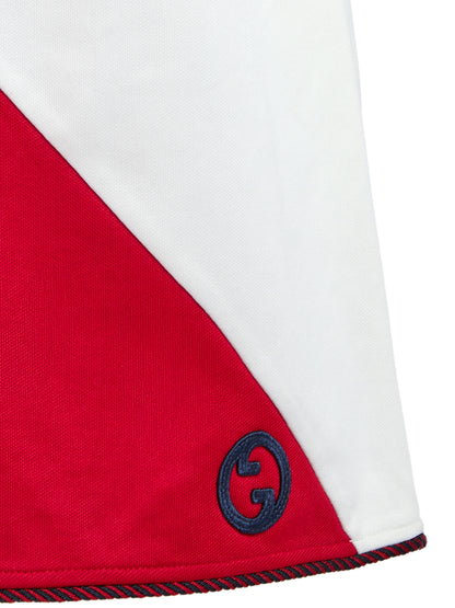 White polyester and Cotton short dress-Gucci-LabelTerrace.com