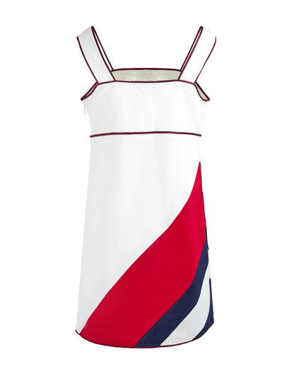 White polyester and Cotton short dress-Gucci-LabelTerrace.com