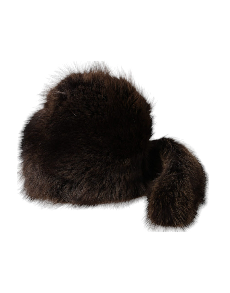 Women Brown Raccoon Fur Bucket Hat-Dolce & Gabbana-LabelTerrace.com