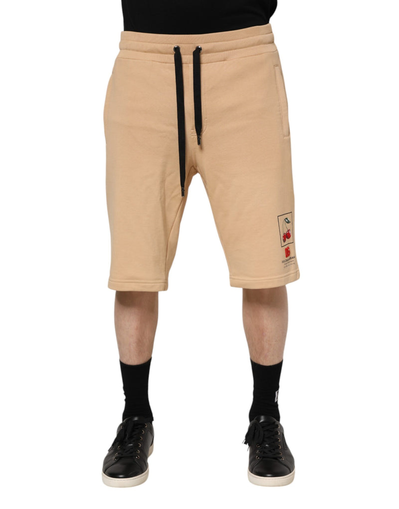 Yellow Cotton Men Bermuda Sweatshorts Shorts-Dolce & Gabbana-LabelTerrace.com