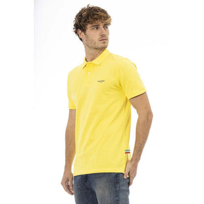 Yellow Cotton Men Polo Shirt-Baldinini Trend-LabelTerrace.com