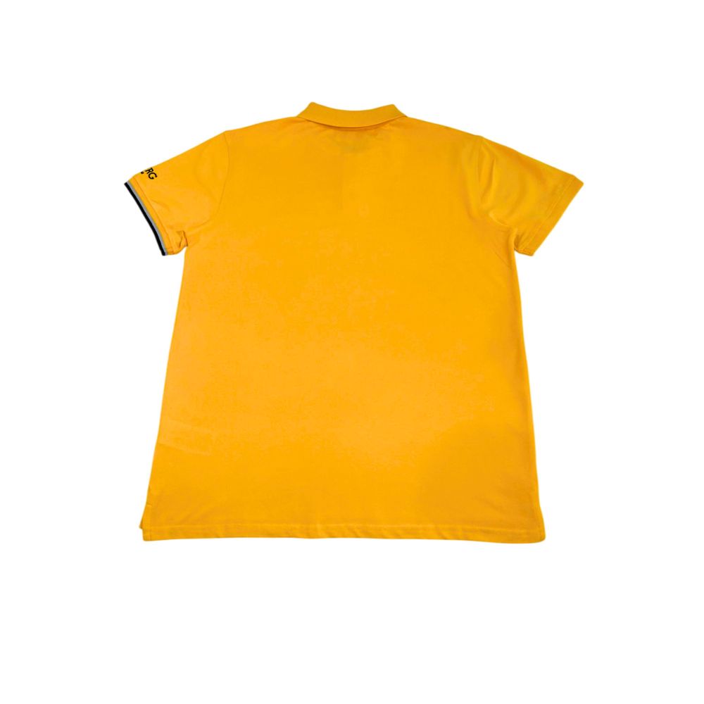 Yellow Cotton Men Polo Shirt-Iceberg-LabelTerrace.com