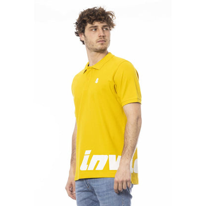 Yellow Cotton Men Polo Shirt-Invicta-LabelTerrace.com