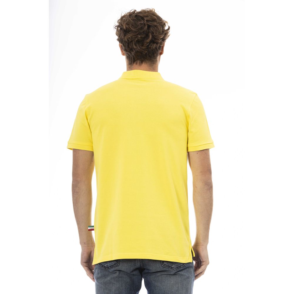 Yellow Cotton Men Polo Shirt-Baldinini Trend-LabelTerrace.com
