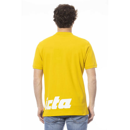 Yellow Cotton Men Polo Shirt-Invicta-LabelTerrace.com