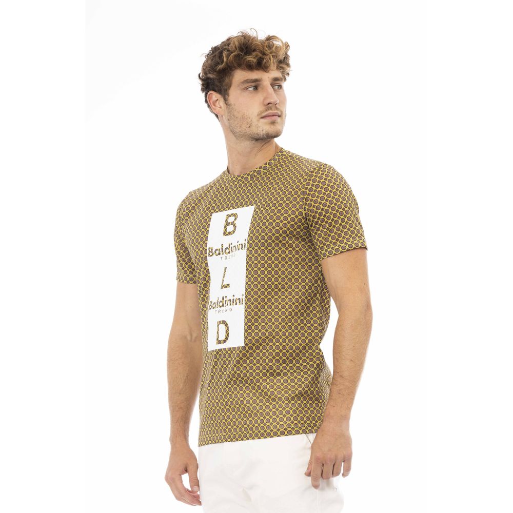 Yellow Cotton Men T-Shirt-Baldinini Trend-LabelTerrace.com