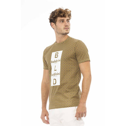 Yellow Cotton Men T-Shirt-Baldinini Trend-LabelTerrace.com