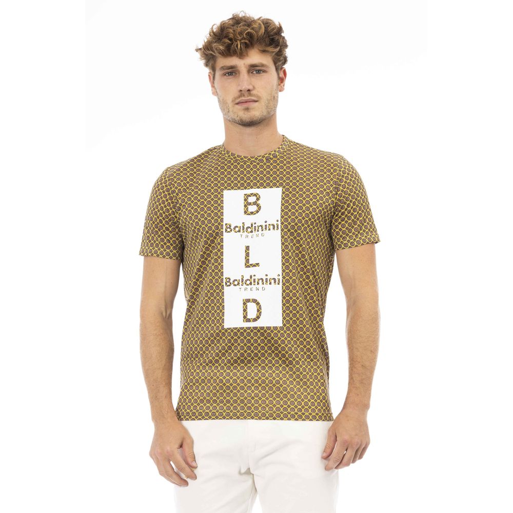 Yellow Cotton Men T-Shirt-Baldinini Trend-LabelTerrace.com