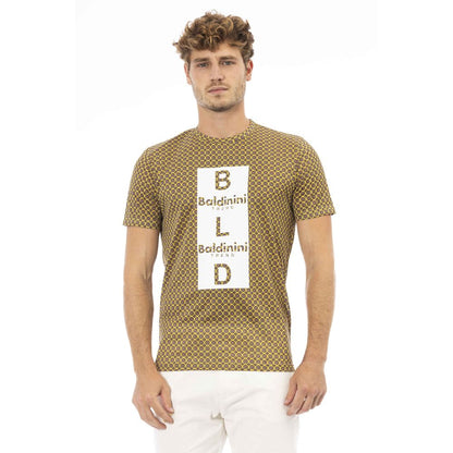 Yellow Cotton Men T-Shirt-Baldinini Trend-LabelTerrace.com