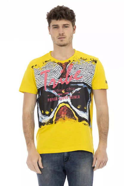 Yellow Cotton Men T-Shirt-Trussardi Action-LabelTerrace.com