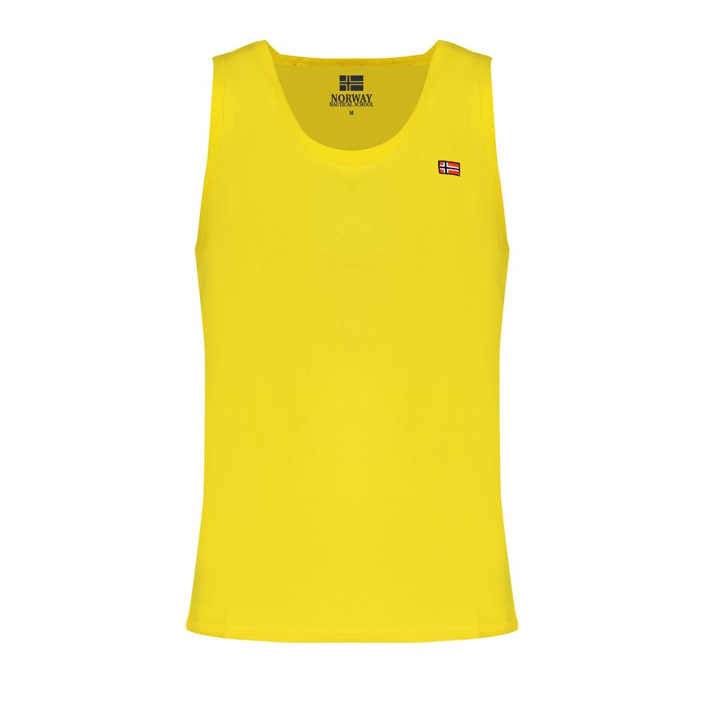 Yellow Cotton Men Tank Top-Norway 1963-LabelTerrace.com