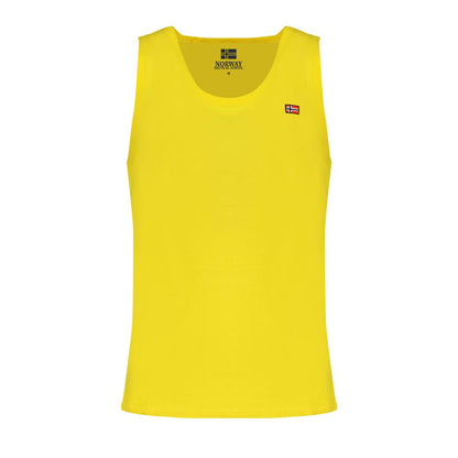 Yellow Cotton Men Tank Top-Norway 1963-LabelTerrace.com