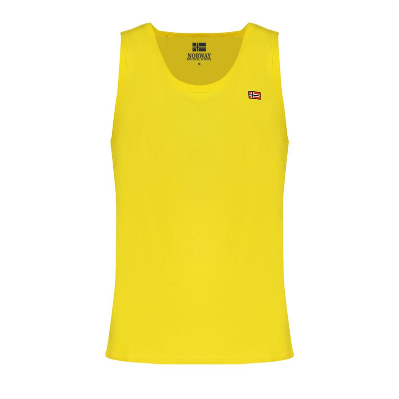 Yellow Cotton Men Tank Top-Norway 1963-LabelTerrace.com