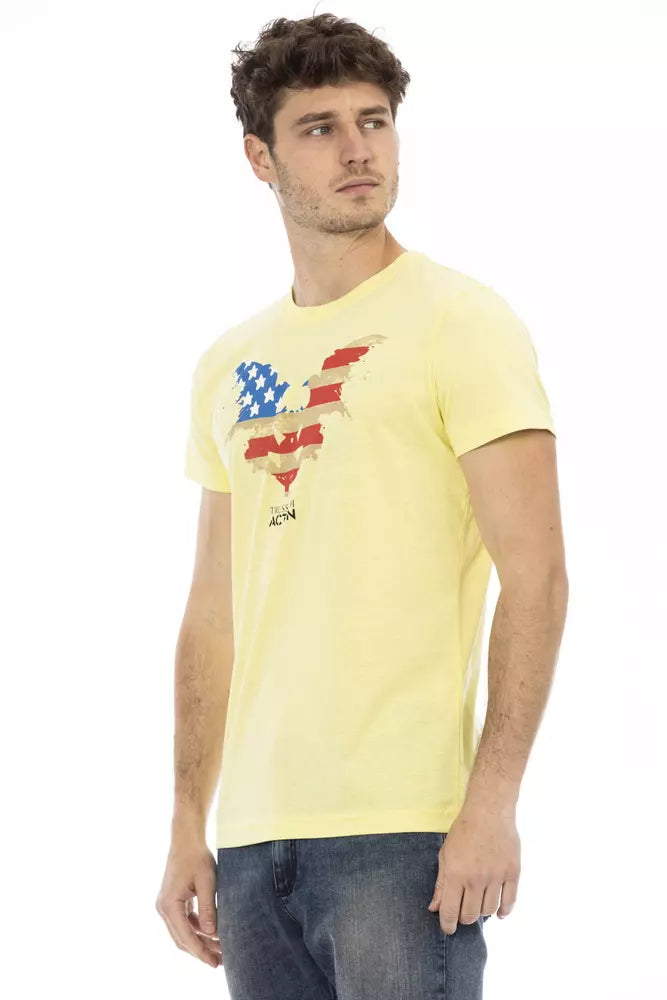 Yellow Cotton Men's T-Shirt-Trussardi Action-LabelTerrace.com