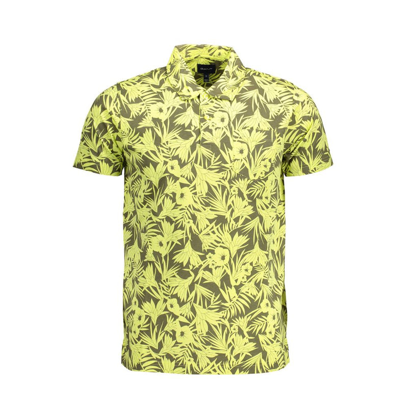 Yellow Cotton Polo Shirt-Gant-LabelTerrace.com