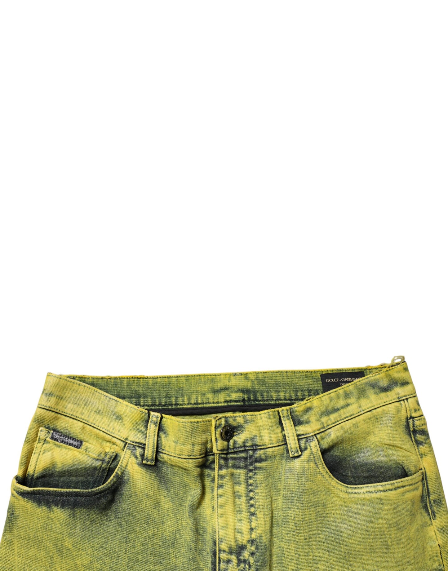 Yellow Cotton Stretch Skinny Men Denim Jeans-Dolce & Gabbana-LabelTerrace.com