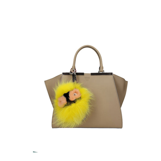 Yellow Fur Keychain-Fendi-LabelTerrace.com