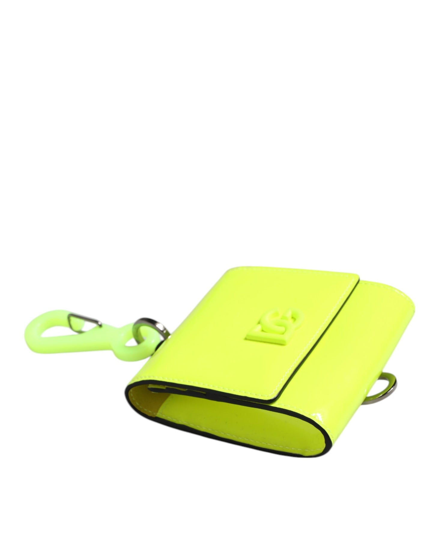 Yellow Green Bifold DG Logo Neck Strap Cardholder Wallet-Dolce & Gabbana-LabelTerrace.com