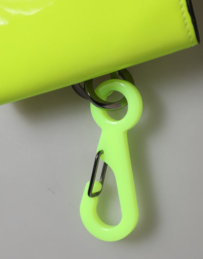 Yellow Green Bifold DG Logo Neck Strap Cardholder Wallet-Dolce & Gabbana-LabelTerrace.com