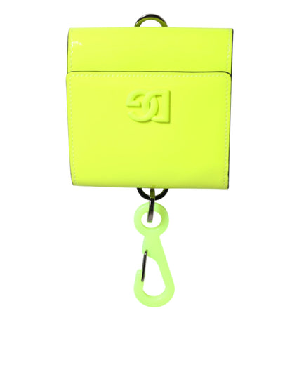 Yellow Green Bifold DG Logo Neck Strap Cardholder Wallet-Dolce & Gabbana-LabelTerrace.com