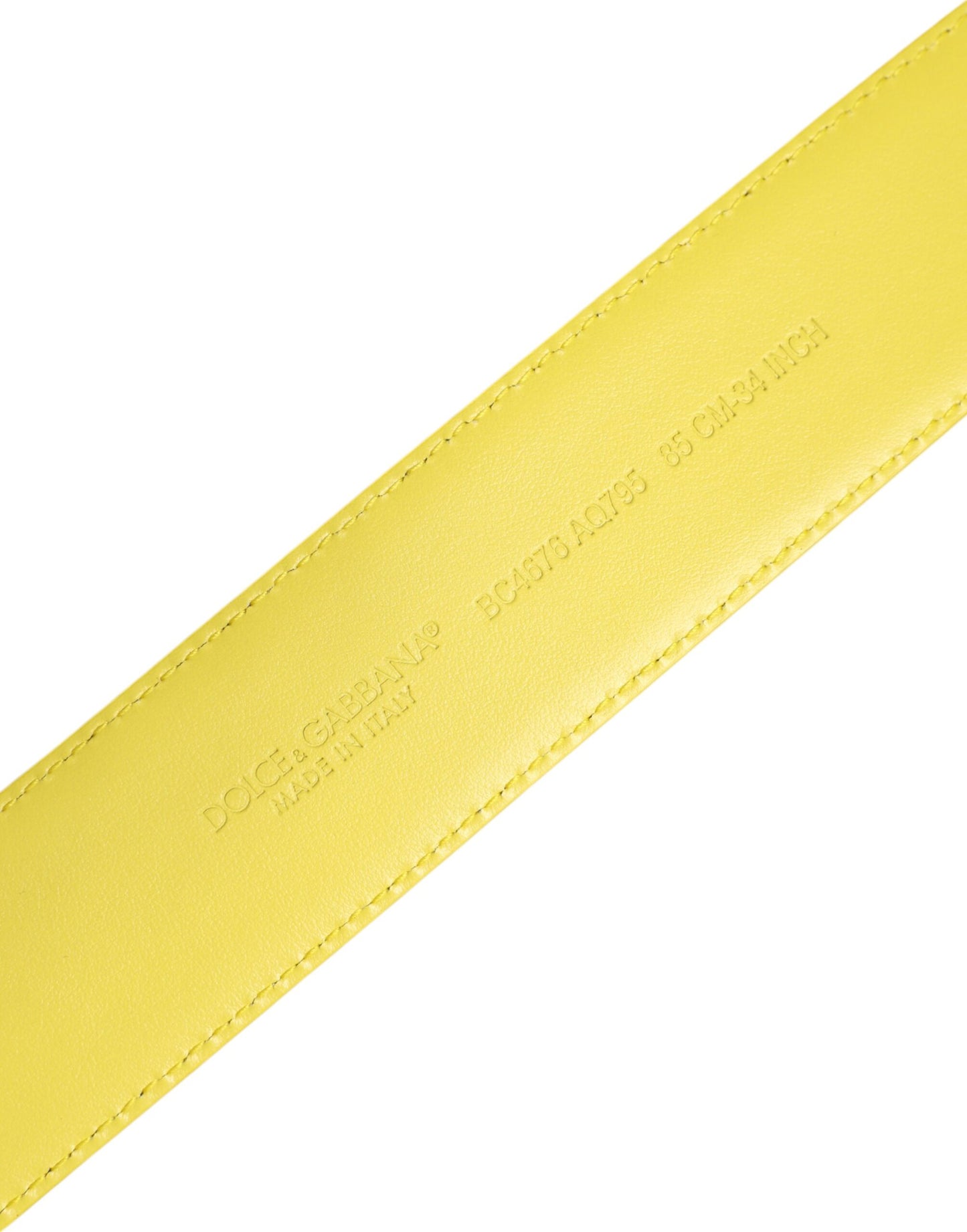 Yellow Green Classic Metal Logo Buckle Belt-Dolce & Gabbana-LabelTerrace.com