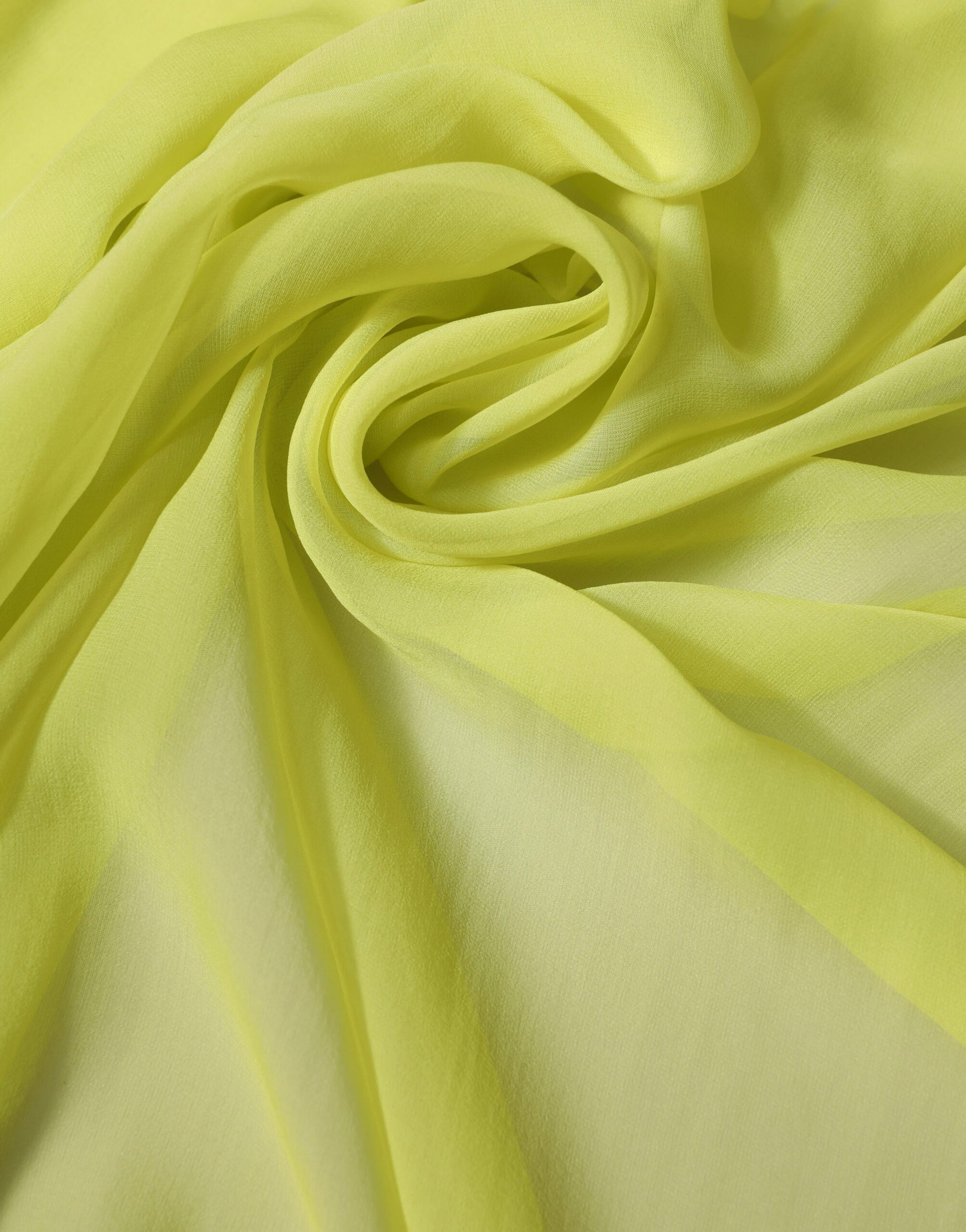 Yellow Green Silk Sash Foulard Stole 270cm x 120cm Scarf