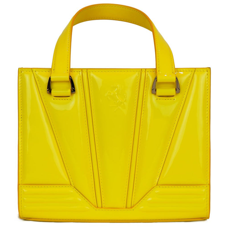 Yellow Leather Handbag-Ferrari-LabelTerrace.com