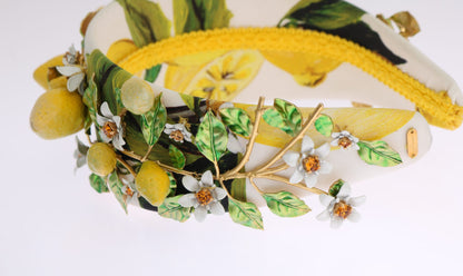 Yellow Lemons Sicily Crystal Diadem Tiara Headband-Dolce & Gabbana-LabelTerrace.com