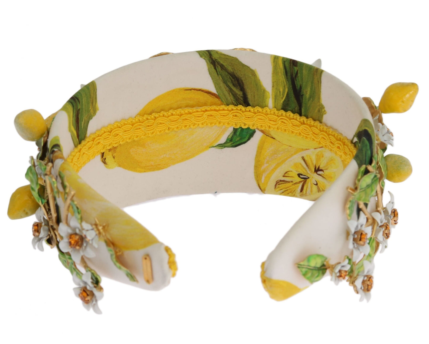 Yellow Lemons Sicily Crystal Diadem Tiara Headband-Dolce & Gabbana-LabelTerrace.com