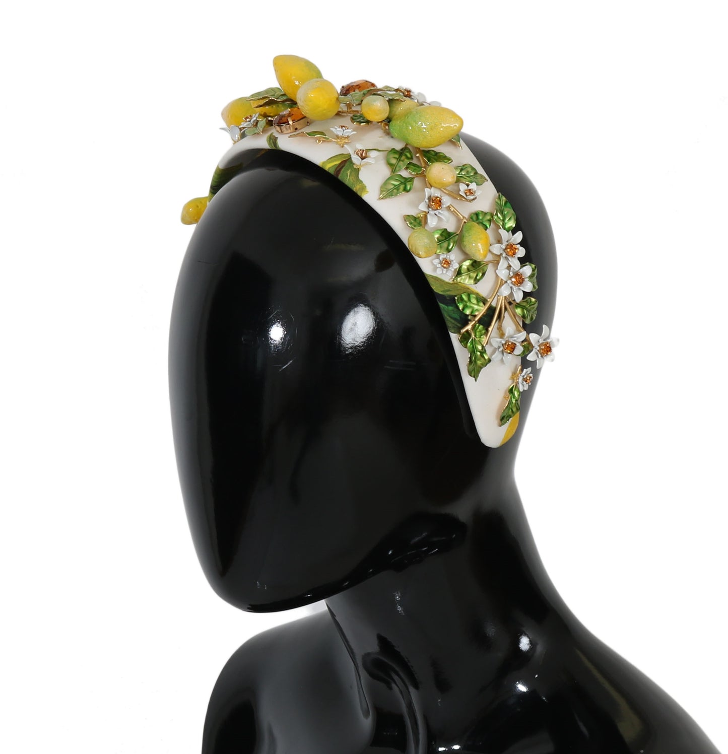 Yellow Lemons Sicily Crystal Diadem Tiara Headband-Dolce & Gabbana-LabelTerrace.com