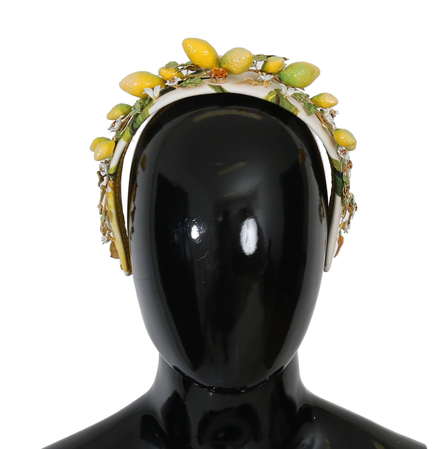Yellow Lemons Sicily Crystal Diadem Tiara Headband-Dolce & Gabbana-LabelTerrace.com
