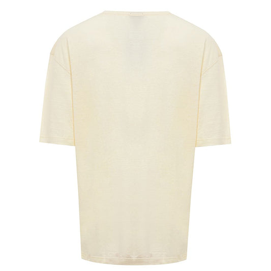Yellow Linen T-Shirt-Corneliani-LabelTerrace.com