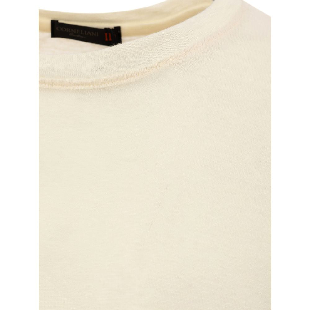 Yellow Linen T-Shirt-Corneliani-LabelTerrace.com