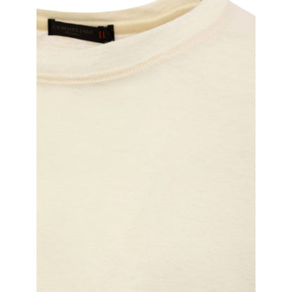 Yellow Linen T-Shirt-Corneliani-LabelTerrace.com